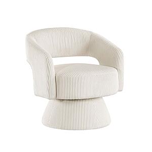 Upton Swivel Chair - Beige by Homelegance