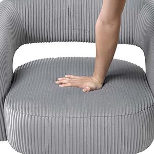 Upton Swivel Chair - Dark Gray by Homelegance