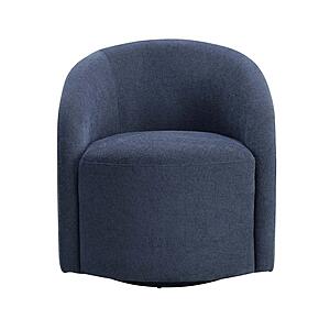 Dalhart Swivel Chair - Blue by Homelegance