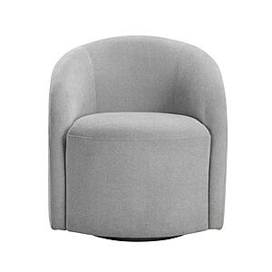 Dalhart Swivel Chair - Light Gray by Homelegance