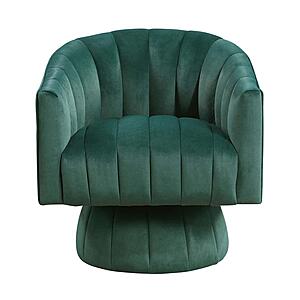 Bristol Swivel Chair - Dark Green by Homelegance