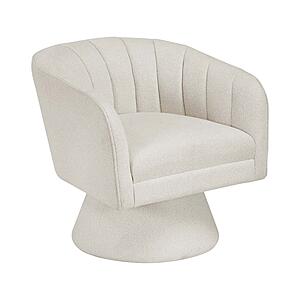 Eve Swivel Chair - Beige by Homelegance