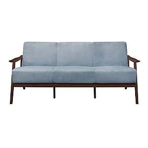 Carlson Sofa - Blue-Gray Velvet by Homelegance