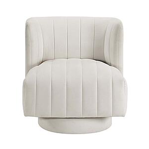Joyce Swivel Chair - Beige by Homelegance