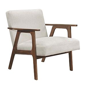 Omara Accent Chair - Beige & Warm Walnut by Homelegance