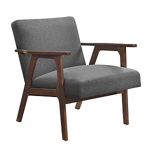 Omara Accent Chair - Dark Gray & Warm Walnut by Homelegance