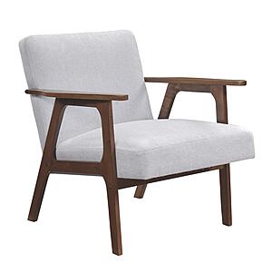 Omara Accent Chair - Gray & Warm Walnut by Homelegance