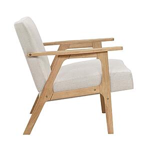 Omara Accent Chair - Beige & Natural  by Homelegance