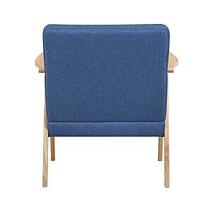 Omara Accent Chair - Blue & Natural by Homelegance