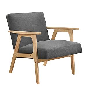 Omara Accent Chair - Dark Gray & Natural by Homelegance
