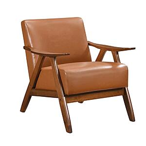 Damala Accent Chair - Matt Brown & Walnut by Homelegance