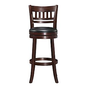 1140E-29S Edmond Swivel Pub Height Chair - Black by Homelegance