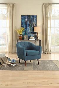 Lucille Accent Chair - Blue by Homelegance