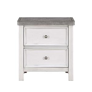 Ambrose Nightstand - Antique White & Antique Gray by Homelegance