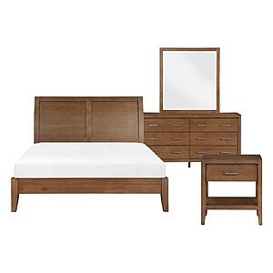 Evans 4pc Queen Bedroom Set  - Light Brown by Homelegance