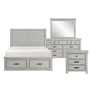 Willowbrook 4pc Queen Bedroom Set  - Light Gray by Homelegance