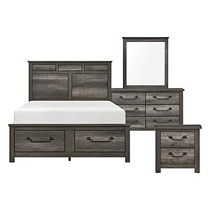 Lenior 4pc Queen Bedroom Set  - Gray by Homelegance