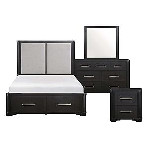 Gilbert 4pc Queen Bedroom Set  - Light Gray by Homelegance
