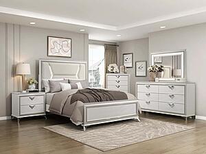 Audra Queen Bed - White by Homelegance