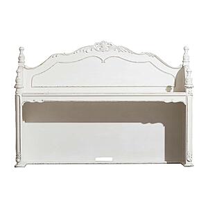 Cinderella  Writing Desk w/Hutch - Antique White w/Gray  by Homelegance