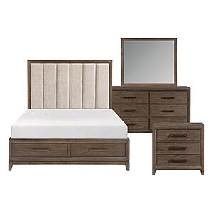 Cambridge 4pc Queen Bedroom Set  - Flaxen by Homelegance