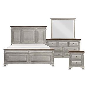 Marquette 4pc Queen Bedroom Set  - Brown & Gray by Homelegance