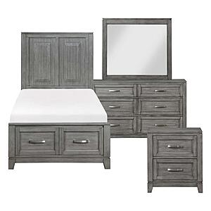 Garretson 4pc Twin Bedroom Set  - Gray by Homelegance