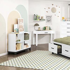 Garretson 4-Shelf Bookcase - White & Metallic Gray by Homelegance
