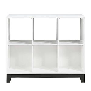 Garretson 6-Shelf Bookcase - White & Metallic Gray by Homelegance
