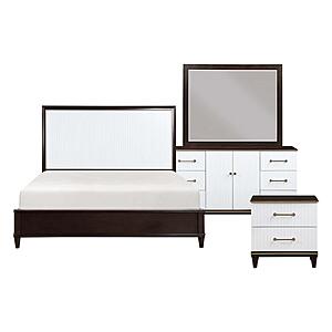 Niles 4pc Queen Bedroom Set  - White & Cherry by Homelegance
