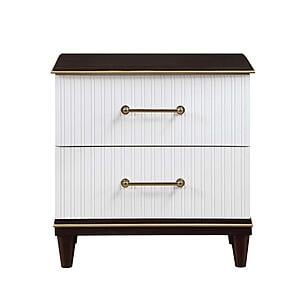 Niles Nightstand - White & Cherry by Homelegance