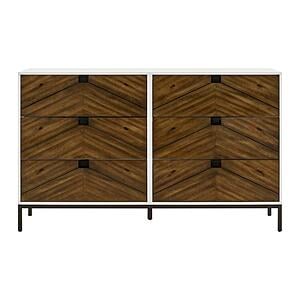 Oslo Dresser - White & Walnut by Homelegance