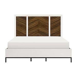 Oslo Eastern King Bed - White & Walnut by Homelegance