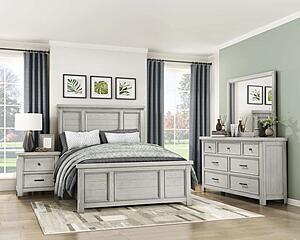 Providence Eastern King Bed - Light Gray by Homelegance