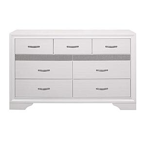Luster Dresser - White & Silver Glitter by Homelegance