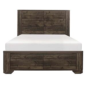 Jocelyn Queen Bed - Rustic Brown by Homelegance
