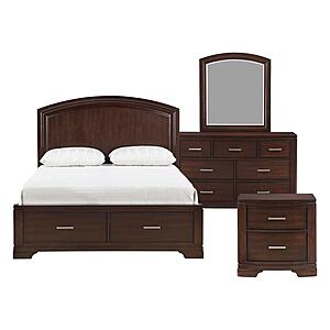 Hudson 4pc Queen Bedroom Set  - Cherry  by Homelegance