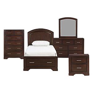 Hudson 5pc Twin Bedroom Set  - Cherry  by Homelegance