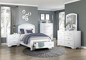 Hudson Nightstand - White  by Homelegance
