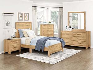 Corbin Twin Bed in a Box - Natural by Homelegance