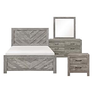 Corbin 4pc V-pattern Queen Bedroom Set  - Gray by Homelegance