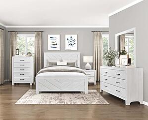 Corbin Queen Bed - White by Homelegance