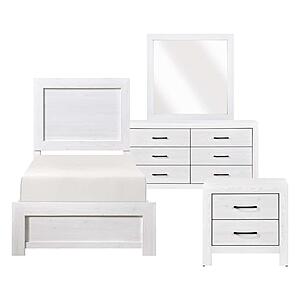 Corbin 4pc Twin Bedroom Set  - White by Homelegance