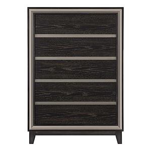 Grant Chest - Ebony & Silver by Homelegance