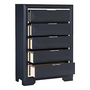Rosemont 5pc Queen Bedroom Set  - Midnight Blue by Homelegance
