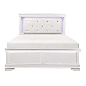 Lana Full Bed w/LED Lighting - White by Homelegance