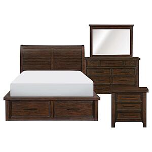 Logandale 4pc Queen Bedroom Set  - Brown by Homelegance