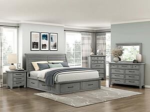 Logandale Nightstand - Antique Gray by Homelegance