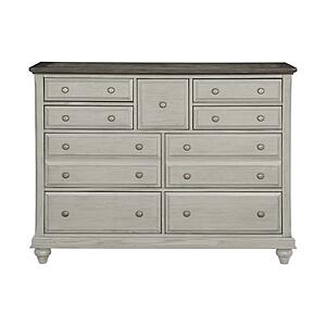 Mossbrook Dresser - Dark Brown & Light Gray by Homelegance