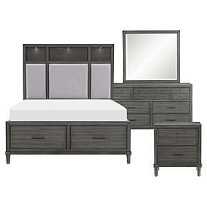 Wittenberry 4pc Queen Bedroom Set  - Pebble by Homelegance